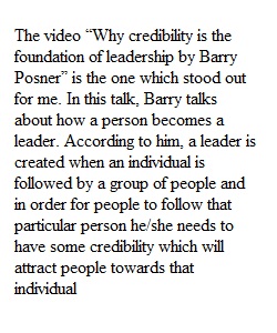 Leadership 1.5 Personal Perspective of Leadership